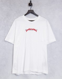Белая oversized-футболка с логотипом на груди Good For Nothing-Белый