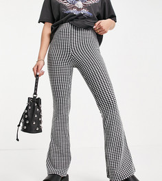 Расклешенные брюки в клетку Topshop Petite-Многоцветный