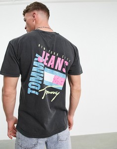 Черная футболка с логотипом и фотопринтом на спине Tommy Jeans-Черный
