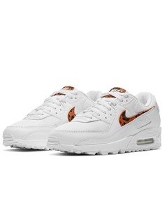 Белые кроссовки с леопардовым принтом Nike Air Max 90-Многоцветный