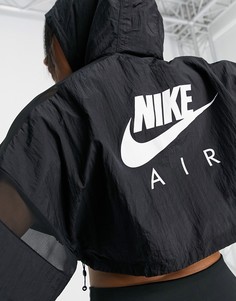 Черная укороченная куртка Nike Air Running-Черный