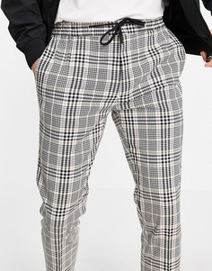 Зауженные джоггеры в клетку желтого и розового цвета Topman-Многоцветный