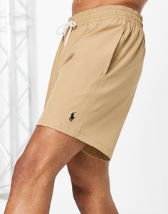 Светло-коричневые шорты для плавания Polo Ralph Lauren Traveler-Коричневый цвет