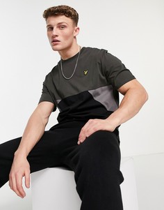 Футболка в стиле колор-блок с треугольными вставками Lyle & Scott-Черный цвет