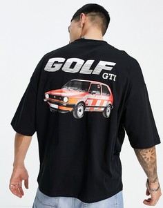 Черная футболка в стиле oversized с принтом "Golf GTI" ASOS DESIGN-Черный