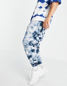 Oversized-джоггеры с принтом тай-дай в синих тонах ASOS DESIGN-Голубой