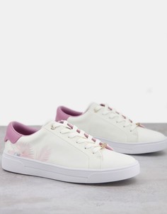 Белые атласные кроссовки Ted Baker Delylas-Белый