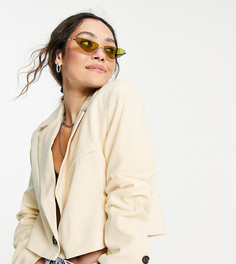 Кремовый укороченный блейзер Reclaimed Vintage Inspired-Белый