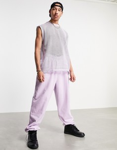Сиреневая oversized-майка в сеточку ASOS DESIGN-Фиолетовый цвет
