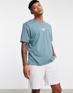 Зеленая футболка с 3D-трилистником adidas Originals-Зеленый цвет
