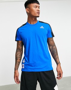 Синяя футболка adidas Running Space-Голубой