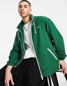 Зеленая классическая куртка с убирающимся капюшоном Lacoste-Зеленый цвет