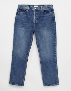 Синие джинсы в винтажном стиле Topshop-Голубой