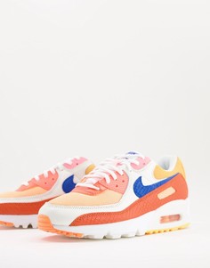 Кроссовки в оттенках заката Nike Air Max 90 TM-Белый