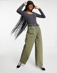 Серый лонгслив с круглым вырезом Vero Moda