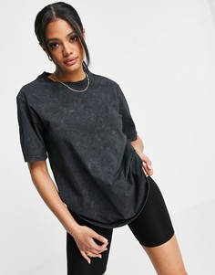 Футболка в стиле oversized черного цвета ASOS DESIGN-Серый