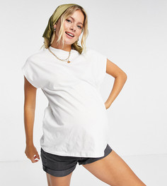 Свободная футболка без рукавов белого цвета ASOS DESIGN Maternity-Белый