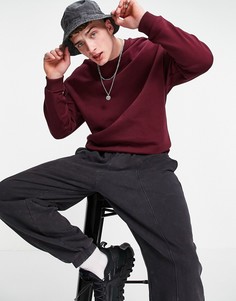 Бордовый oversize-свитшот ASOS DESIGN-Красный