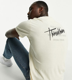 Белая oversized-футболка Threadbare Tall-Белый