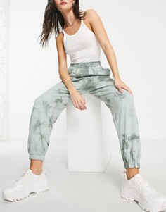 Зеленые джоггеры от комплекта премиум-класса с принтом тай-дай Topshop-Зеленый цвет