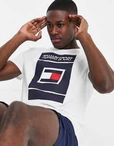 Футболка с графическим принтом Tommy Hilfiger Sport-Белый