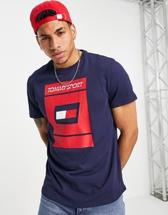 Футболка с графическим принтом Tommy Hilfiger Sport-Темно-синий