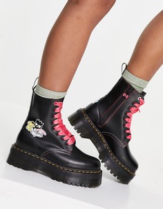 Черные ботинки Dr Martens X Hello Kitty & Friends Jadon-Черный цвет