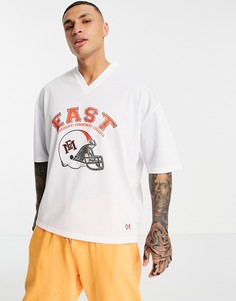 Белая oversized-футболка с принтом "East Mississipi" ASOS DESIGN-Белый