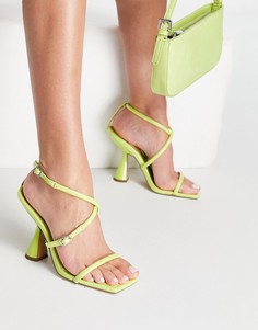 Лаймовые босоножки на высоком каблуке ASOS DESIGN Nutty-Зеленый цвет