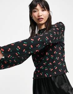 Лонгслив с принтом вишен ASOS DESIGN-Многоцветный