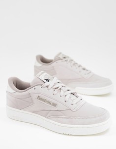 Кроссовки песочного цвета Reebok Classics Club C 85-Светло-бежевый