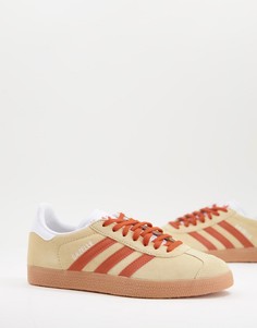 Кроссовки песочного цвета adidas Originals Gazelle-Светло-бежевый