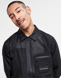 Черная гибридная рубашка навыпуск Calvin Klein Jeans-Черный