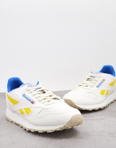 Белые кожаные кроссовки Reebok Classic Grow-Белый