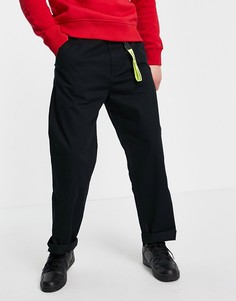 Свободные прямые брюки черного цвета из органического хлопка Tommy Jeans-Черный цвет