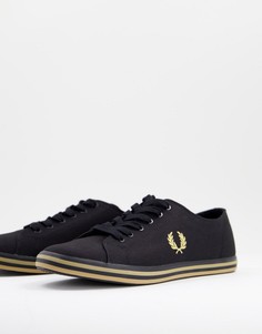 Черные саржевые кеды Fred Perry Kingston-Черный цвет