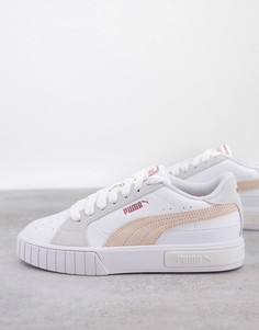 Белые кроссовки c розовыми вставками PUMA Cali Star-Белый