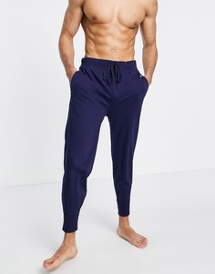 Темно-синие джоггеры для дома с логотипом Polo Ralph Lauren-Темно-синий