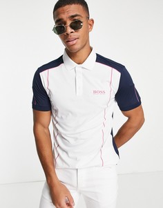 Футболка-поло BOSS Athleisure paddy 7-Белый