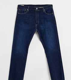 Темные джинсы классического кроя с застежкой на пуговицы Levis Big & Tall 501 Original-Голубой Levis®