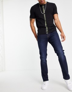 Темно-выбеленные узкие джинсы Armani Exchange J13-Голубой