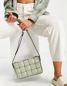 Шалфейно-зеленая сумка через плечо с уплотненной плетеной отделкой Call It Spring by ALDO-Зеленый цвет