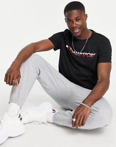 Футболка с логотипом на груди Tommy Hilfiger Sport-Черный цвет