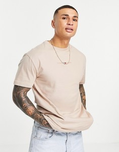 Нежно-бежевая футболка с логотипом Tommy Jeans-Светло-бежевый