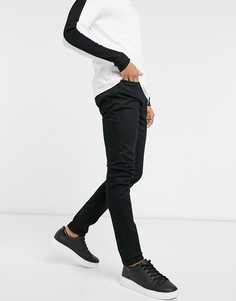 Черные зауженные джинсы из органического хлопка Topman-Черный цвет
