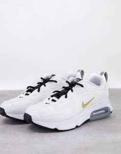 Бело-золотистые кроссовки Nike Air Max 200-Белый