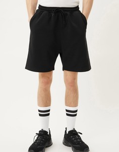 Черные шорты классического кроя из трикотажа Weekday-Черный цвет