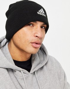 Черная шапка-бини с логотипом adidas Football-Черный цвет
