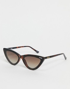 Солнцезащитные очки «кошачий глаз» в черепаховой оправе Quay Flex-Коричневый цвет