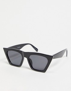 Черные солнцезащитные очки "кошачий глаз" Pieces-Черный цвет